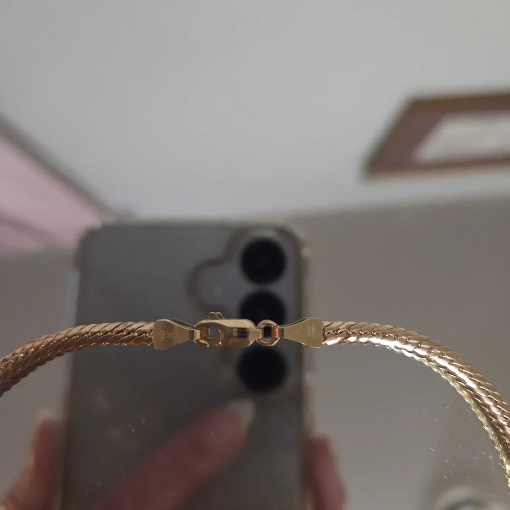 VINTAGE 1 CARAT DIAMOND NECKLACE WITH 14KT GOLD CHAIN - Picture 5 of 11